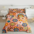 thumbnail image 2 of Homewish Cute Cartoon Floral Bedding Comforter Set,Kawaii Mushroom Daisy Twin Comforter Sets,Colorful Circle Bedding Set For Kids,Ultra Soft Home Decor Reversible,2 Pieces, 2 of 8