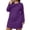 Purple, variant on CAZOFW Nightgowns for Women Plus Size,Long Sleeve Casual Nightgown Soft Loungewear Sizes L-5XL