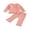 Pink, variant on RUINIXCW Toddler Baby Girls Fall Outfit Fashion Floral Print Long Sleeve Ribbed Tops with Pants 2Pcs Set