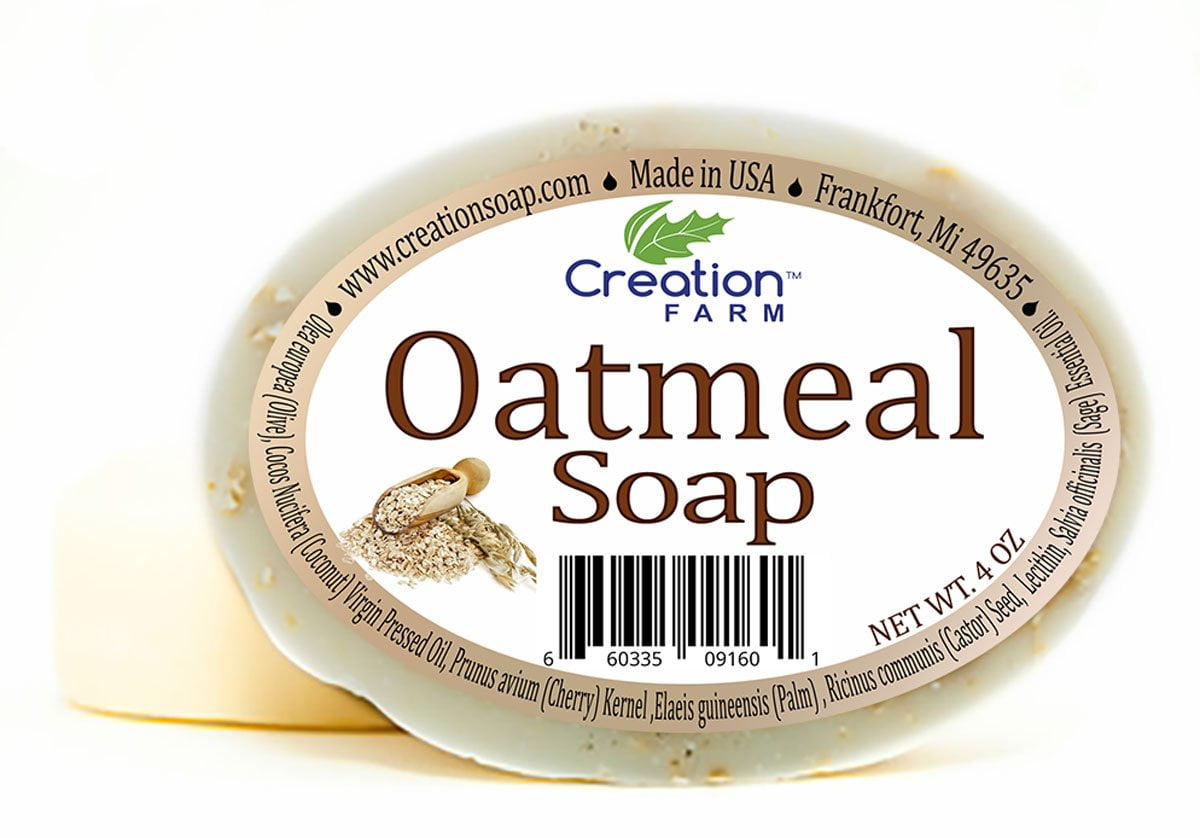 Handmade Oatmeal Soap 100 Pure Botanical Soap 8 oz (2 4oz Bar Pack