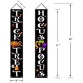 thumbnail image 2 of Decoraciones al aire libre – Trick or Treat Hocus Pocus grandes pancartas de brujas para porche – para puerta delantera exterior patio guirnalda suministros de fiesta – naranja negro Xemadio WRQX-565, 2 of 5