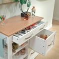 thumbnail image 4 of Homestyles Storage Plus Off White Wood Kitchen Cart, 4 of 8