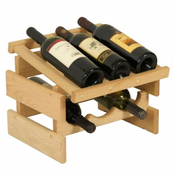 Wooden Mallet WRD31UN 6 Porte-Bouteilles Dakota Vin avec Présentoir