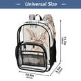 thumbnail image 5 of Iauyy Clear Backpack Heavy Duty PVC Transparent Backpack for College Workplace, Beige Color Tone, 5 of 8