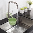 thumbnail image 4 of Sink Strainer Basket - Hanging Sink Colander Drain Basket, Upgrade Quicks Draining Tool with Bottom Release for Mess-Free Hands-Free Cleanup Green, 4 of 6