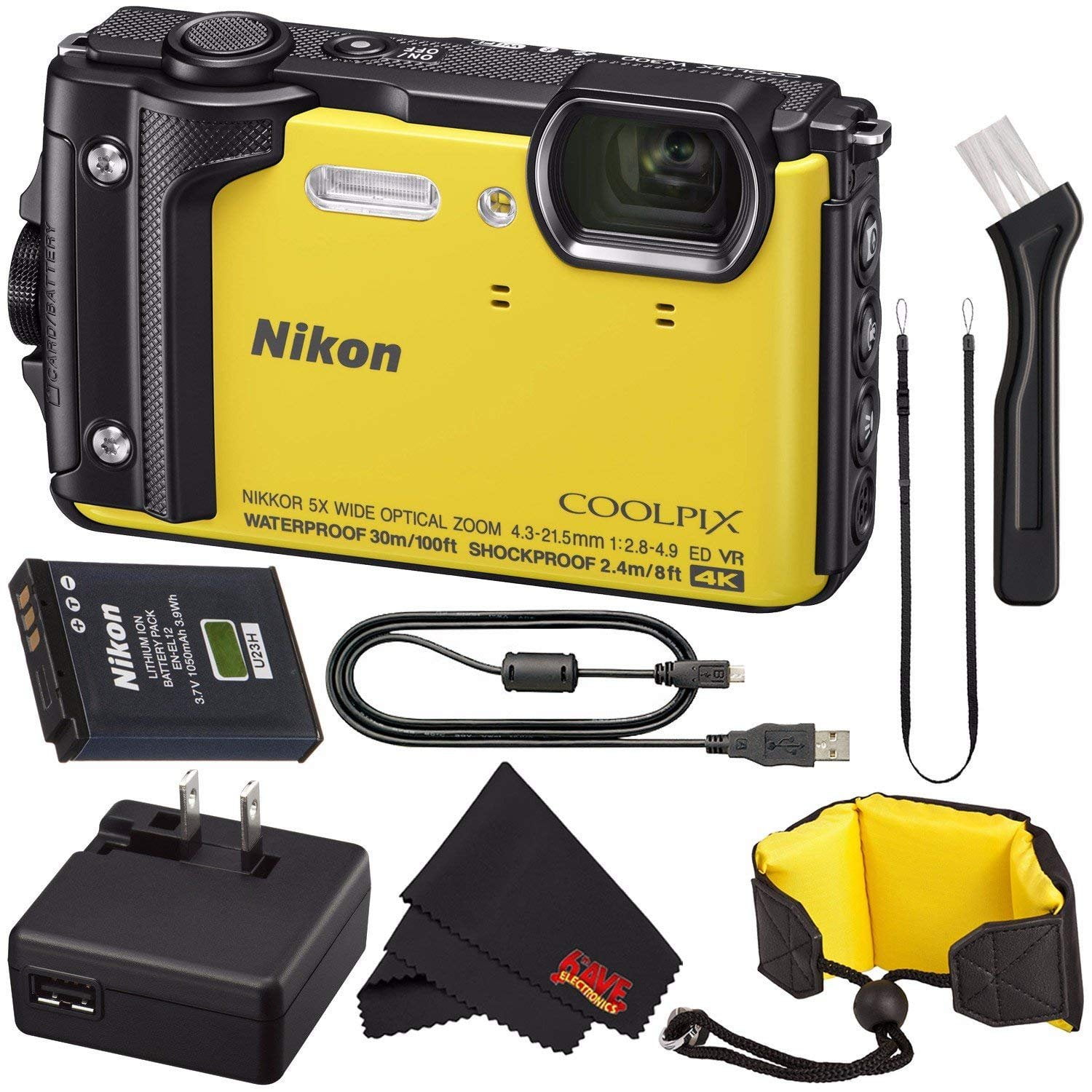 Nikon COOLPIX W300 Digital Camera (Yellow) 26525 International Model ...