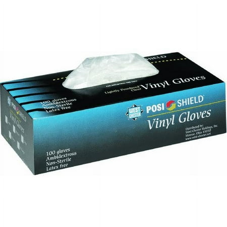 West Chester Protective Gear Posi Shield Clear Vinyl Disposable Glove
