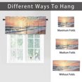 thumbnail image 6 of Beach Thermal Insulated Window Curtain Valance Ocean Sunrise Seagull Seaside Blue Sky Coastal Summer Rod Pocket Window Valance for Living Room Bathroom Bedroom Kitchen 54 by 18 in, 1 Panel, 6 of 6
