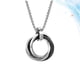 thumbnail image 4 of 1 collar tricíclico de acero y titanio de moda, colgante creativo de cadena para clavícula, accesorio para el cuello (anillo negro), 4 of 7