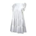 thumbnail image 2 of SAYOO Fashion Ruffle Sleeve Solid Color Dress Stylish Dress for Shopping Daily Wear for Women, 2 of 6
