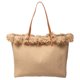 thumbnail image 2 of Bolso Hombro para Mujer Con Mano Diario Lona Borlas (raya), 2 of 5