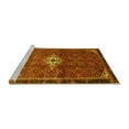 thumbnail image 2 of Ahgly Company Machine Washable Indoor Round Persian Yellow Traditional Area Rugs, 4' Round, 2 of 4
