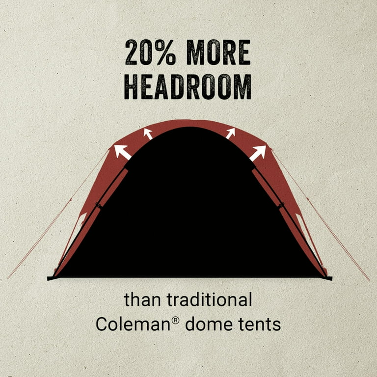 Coleman Skydome™ 8-Person Camping Tent with Screen Room, Rock Grey