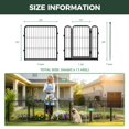 thumbnail image 6 of FXW Garden Fence Outdoor for the Yard – 24in(H) x 11.4ft(L) Heavy Duty Metal Animal Barrier for Dog, No Dig Decorative Dog Fence, 6 Panels, Black, 6 of 6