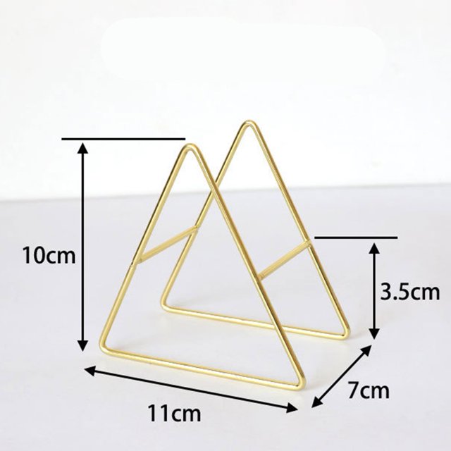 BUYISI Brand New Coaster Holder Kitchen Holders Coaster Holder Gold Iron Stand Rack Dish Support Drink Triangle Coasters gold S