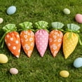 thumbnail image 6 of Easter Carrot Shaped Treat Bags Bulk - 10/20/30 Pcs Fabric Drawstring Goodie Bags for Easter Basket Stuffers, Egg Candy, Party Supplies & Kids Gift Bags, 6 of 6