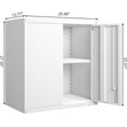 thumbnail image 3 of JessieMal Metal Wall Cabinet, Wall Mounted Storage Cabinet with Lock for Garage Storage, White Floating Cabinet with Doors and Adjustable Shelf for Utility Room, 3 of 8