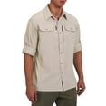 thumbnail image 2 of Little Donkey Andy Men's Stretch Quick Dry Water Resistant Outdoor Shirts UPF50+ for Hiking, Travel, Camping Khaki Size M, 2 of 7
