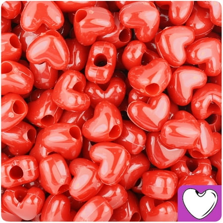 opaque 12mm beadtin 250pcs pony beads heart