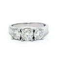 thumbnail image 3 of 2 1/2ct Three Stone Diamond Ring 14K White Gold, 3 of 4