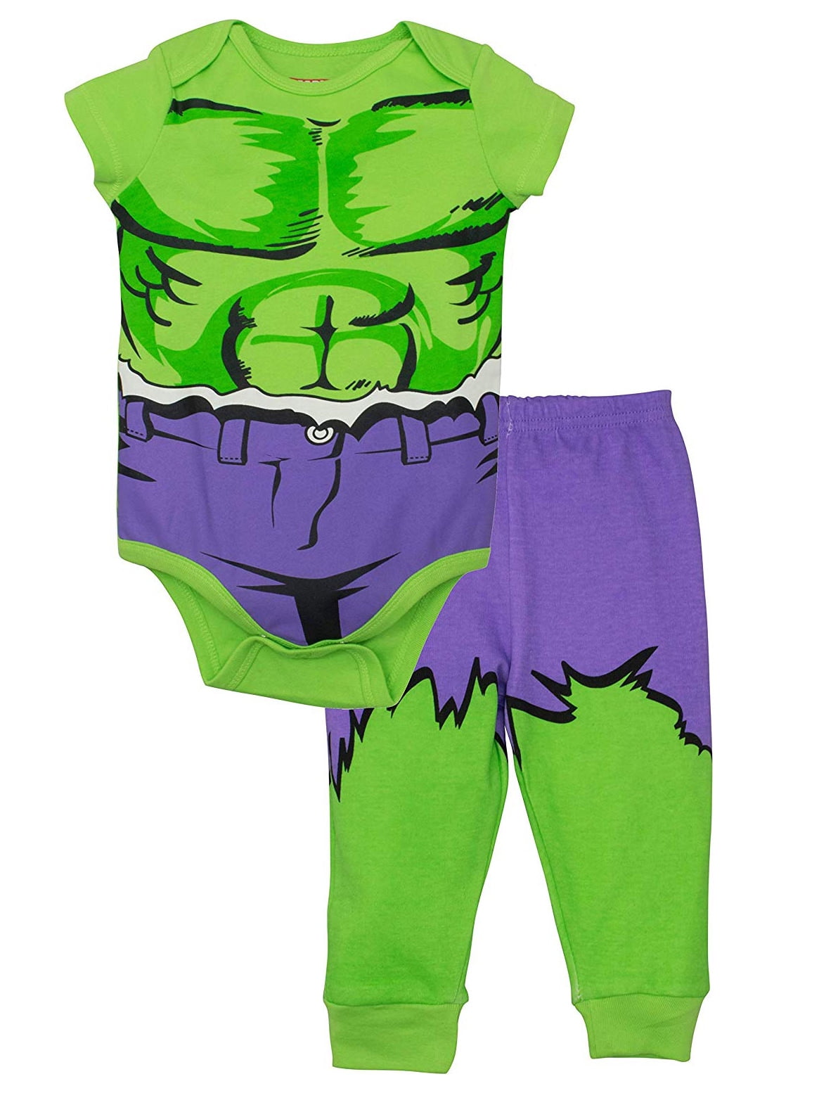 Photo 1 of Marvel Avengers Baby Boys' Bodysuit Pants Clothing Set, The Hulk (0-3M)