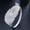 Silver Plated, variant on Noble White Gold Plated Micro Pave Cubic Zircon Big Leaf Cuff Wide Open Bangle