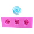 thumbnail image 2 of BNNG Silicone Ice Mold, Chocolate Mold Silicone, Mini Chocolate Mold, Fondant Mold Set, Three Roses Cake Decoration Props Sugar Cake Auxiliary Tools Jelly Shape Tools, 2 of 4
