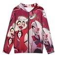 thumbnail image 2 of Hazbin Hotel Characters Teen Sweatshirts Zipper Hoodies Coat Jacket With Pockets Daily Hoody Hooded For Boys And Girls, 2 of 7