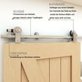 thumbnail image 3 of CCJH 9.6Ft Stainless Steel Sliding Barn Door Hardware Kit Heavy Duty Fit 28.8" for Double Wood Door, 3 of 8
