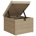 thumbnail image 2 of vidaXL Garden Sofa Set Beige PE rattan Large Adjustable Armrests, 2 of 10