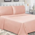 thumbnail image 2 of Superior Tierney Cotton Percale Deep Pocket Sheet Set, Twin, Blush, 2 of 9