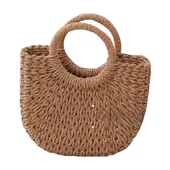 Miwamany Beach Straw Handbags for Women, Straw Purses and Handbags for Women Classic Summer Purses Womens Straw Bags with Chain for The Perfect Summer Vacation