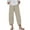 Khaki, variant on Ahabrexf Women's Wide Legged Capris in Solid Color, Comfortable and Loose Fit for Summer