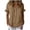 Khaki, variant on CAIVO Women Blouses Dressy Casual Button Detail Petal Sleeve Short Sleeve Comfortable Summer Tops V-Neck Solid Color Trendy Shirts