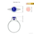 thumbnail image 4 of ANGARA Natural 1.45 ct Tanzanite Twist Rope Split Shank Ring in 14K White Gold for Women (Size-7mm) | December Birthstone, Birthday, Anniversary, Jewelry Gift for Women | Natural Tanzanite Ring, 4 of 8