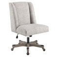 thumbnail image 1 of Linon Chaise de Bureau en Bois Rembourrée à Croix Croisée Gris Antique, 1 of 10
