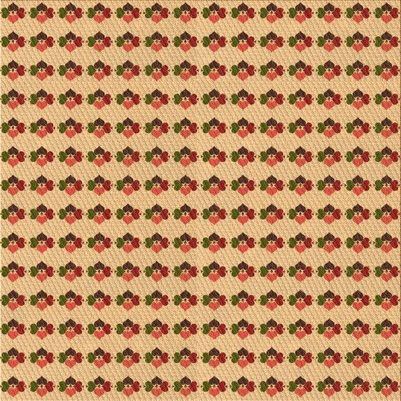Ahgly Company Indoor Square Patterned Mahogany Brown Area Rugs, 5' Square