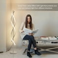 thumbnail image 6 of LED Spiral Floor Lamp 60 Inch Modern Floor Lamps Dimmable White Standing Lamp 34W Contemporary Floor Lamps for Living Room Bedroom Kitchen Office, 6 of 7