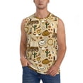 thumbnail image 2 of Lsque Wild West Cowboy Print Men's Cotton Blend Sleeveless Muscle Shirts (S-3XL)- Moisture Wicking, Odor Protection, UPF 30+,Small, 2 of 8