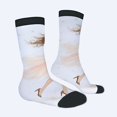 thumbnail image 2 of Unisex Trendy Socks - 2 Pairs with Whimsical Woman & Plant Design Ethereal Pastel Colors Perfect for All Seasons, 2 of 5