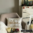 thumbnail image 5 of Christmas Decor Lumbar Pillow Cover, 12" x 16" Gold Velvet Pillowcase, Modern Letters And Words Believe Pillow, Handmade Oblong Pillow Cover For Sofa Couch, Hotels, Living Room, Bed Room - Believe, 5 of 10