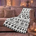 thumbnail image 6 of Southwestern Geometric Tribal Pattern, Festive Halloween Scene, Warm Flannel Blanket for Living Room and Reading Nook, Art Lovers Halloween Gift, Festive Home Decor, 6 of 9