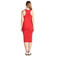 thumbnail image 2 of Womens Bodycon Fitted Solid Racerback Midi Dress, 2 of 3