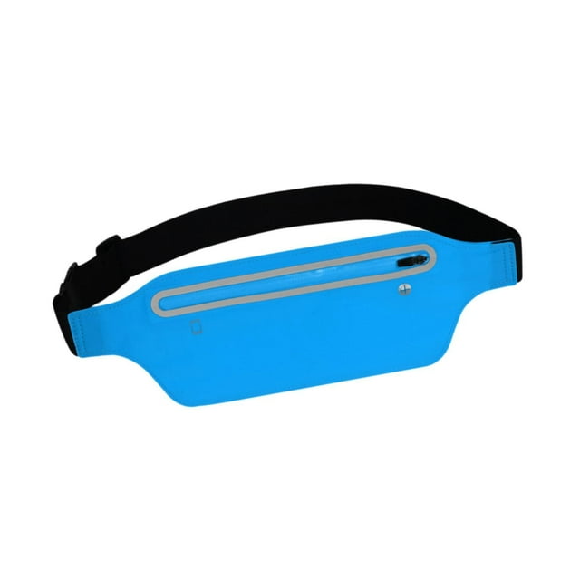 Bolsa para correr con cinturón de entrenamiento físico, cartera, bolso moderno, riñonera para desplazamientos, senderismo, viajes, deportes de azul