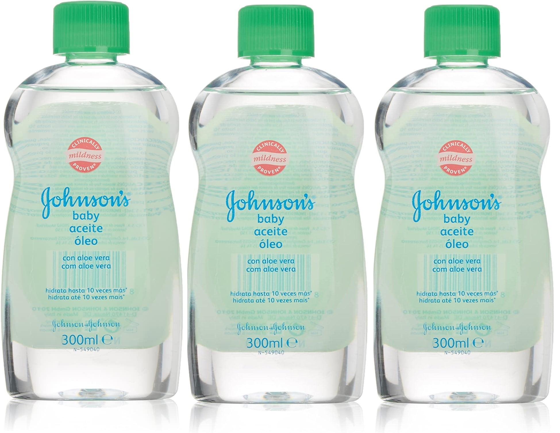 Johnson's Baby Oil with Aloe,300ml (3 Pack)