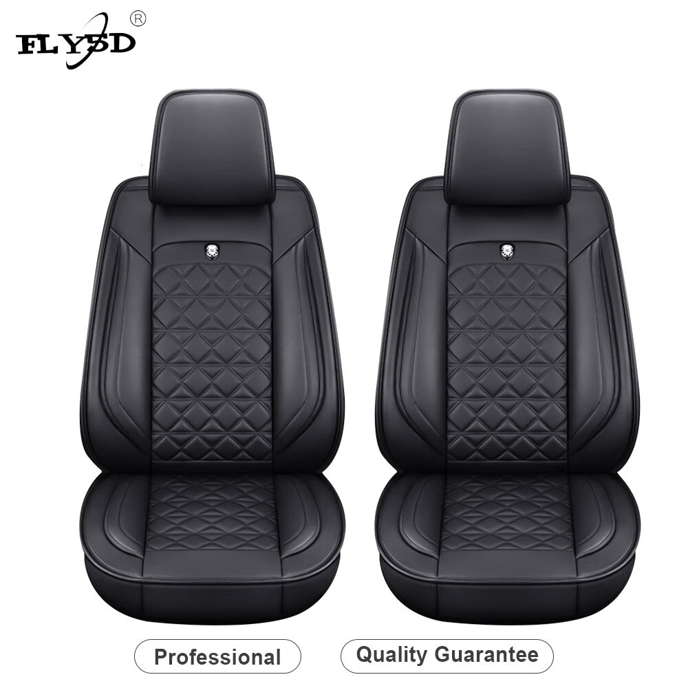 FLY5D Leather Car Seat Covers Full Set Front and Rear Bench Backrest