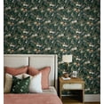 thumbnail image 5 of NextWall  Vintage Floral Peel and Stick Wallpaper 20.5 in. W x 18 ft. L - Forest Green, 5 of 8
