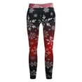 thumbnail image 3 of Gunia Christmas Leggings For Women Black Snowflake Printed Stretchy Tights For Running Santa Pilates Party Snowman Printed Yoga Pants Size L, 3 of 7