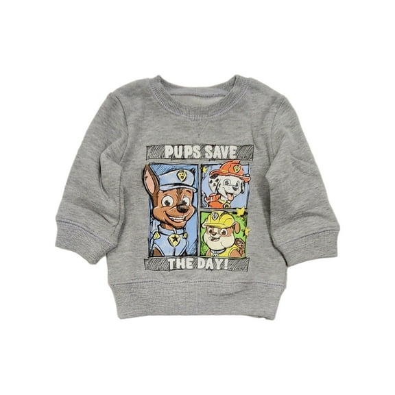 Infant Boys Gray Paw Patrol Marshall & Chase Sweatshirt Sweat Shirt 3 Months