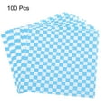 thumbnail image 3 of 100pcs Square Checkered Pattern Wax Paper Sheets 7" x 7", Blue, 3 of 7